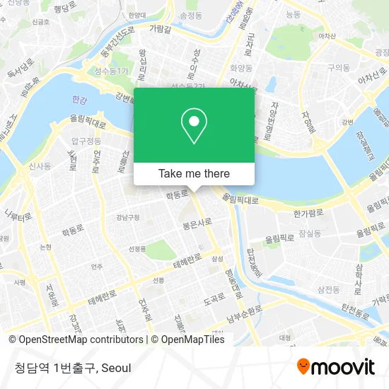 청담역 1번출구 map
