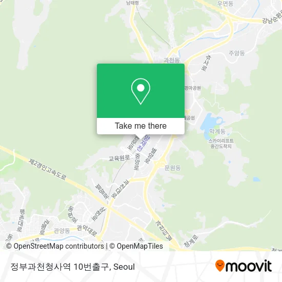 정부과천청사역 10번출구 map