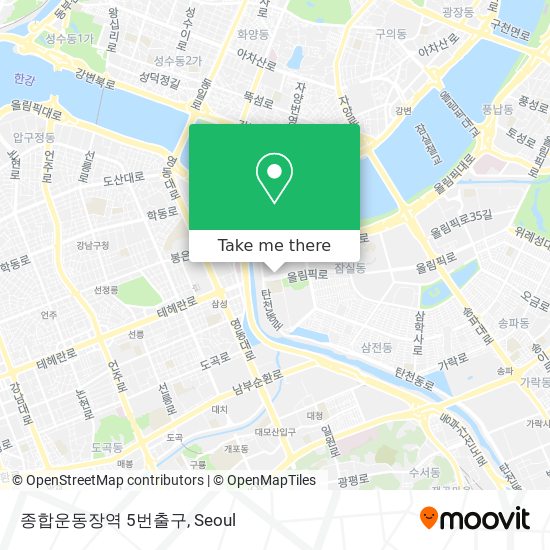 종합운동장역 5번출구 map