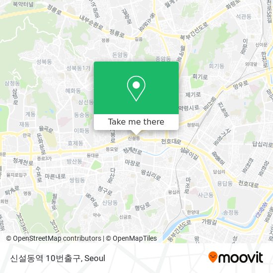 신설동역 10번출구 map