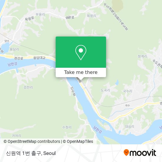 신원역 1번 출구 map