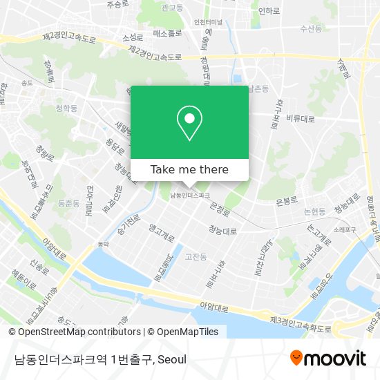 남동인더스파크역 1번출구 map
