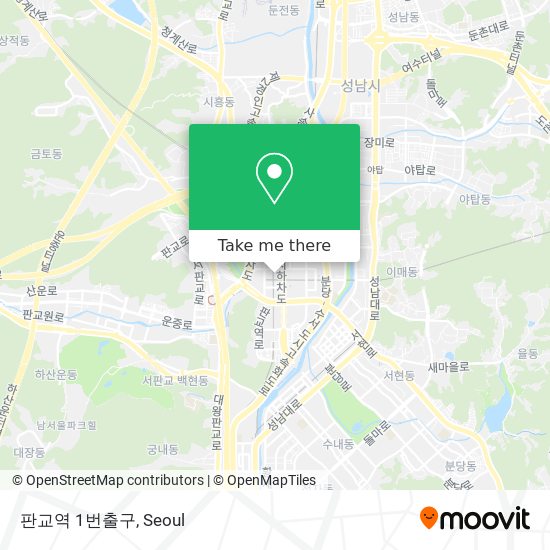 판교역 1번출구 map