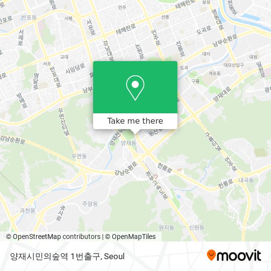 양재시민의숲역 1번출구 map