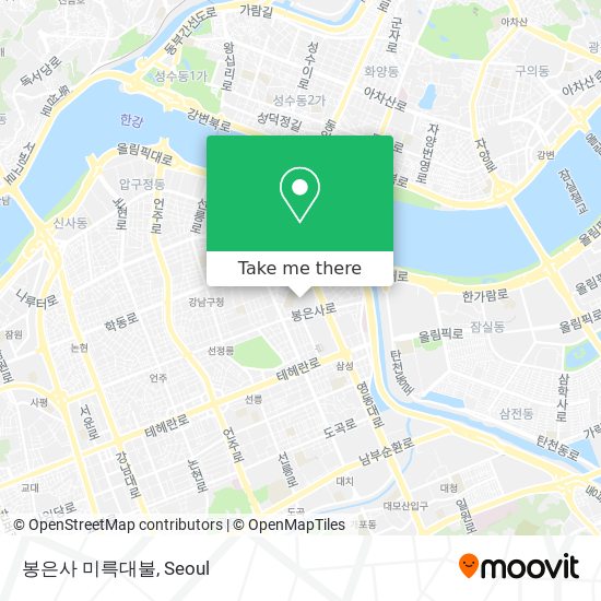 봉은사 미륵대불 map