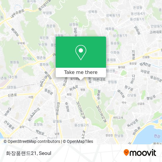 화장품랜드21 map