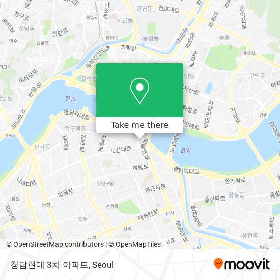 청담현대 3차 아파트 map