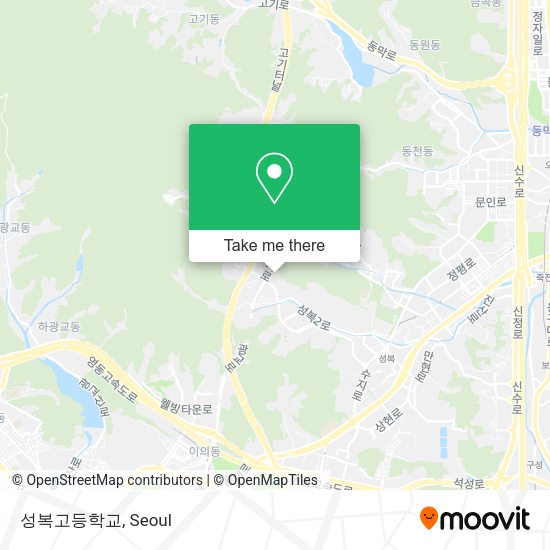성복고등학교 map