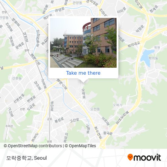 모락중학교 map