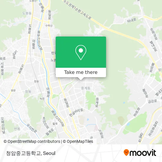 청암중고등학교 map