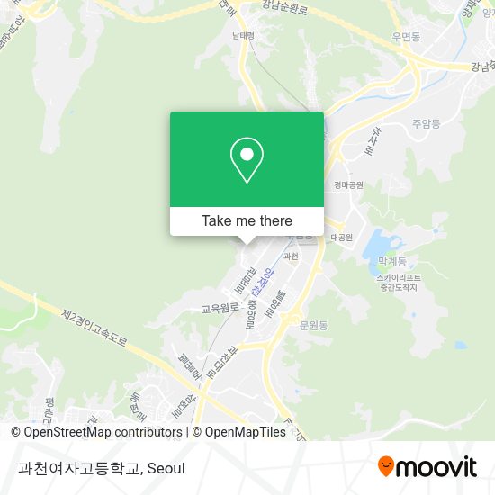 과천여자고등학교 map