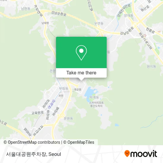 서울대공원주차장 map