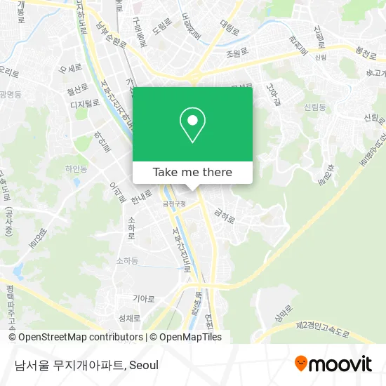 남서울 무지개아파트 map