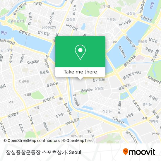 잠실종합운동장 스포츠상가 map