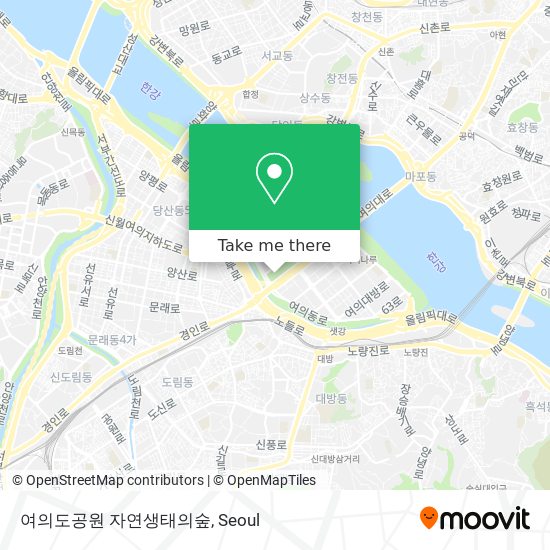 여의도공원 자연생태의숲 map