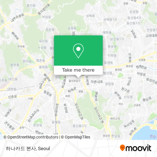 하나카드 본사 map