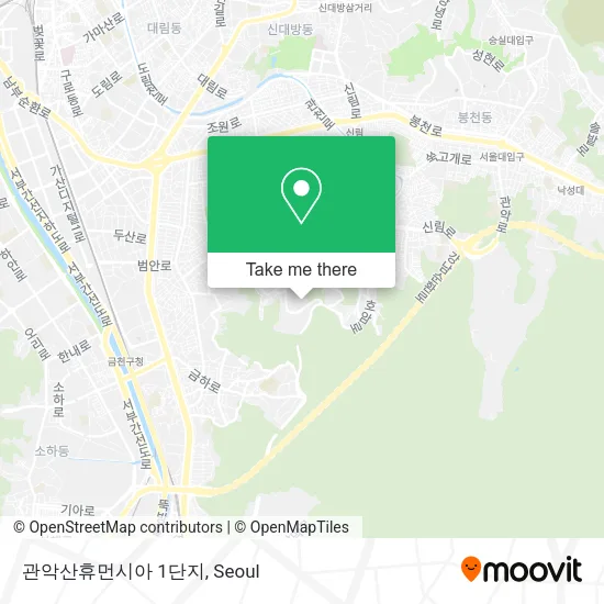 관악산휴먼시아 1단지 map