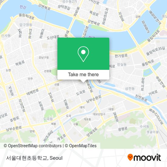 서울대현초등학교 map