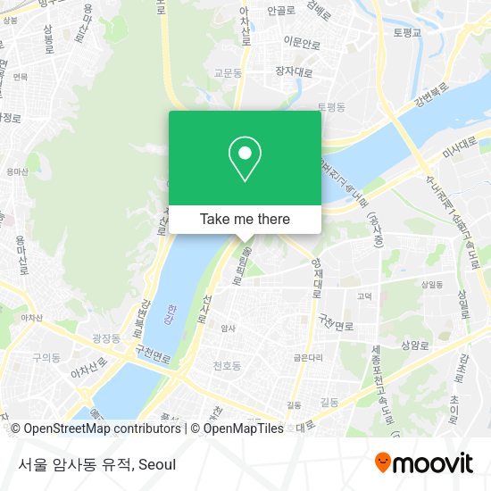 서울 암사동 유적 map