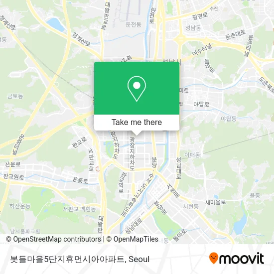 봇들마을5단지휴먼시아아파트 map