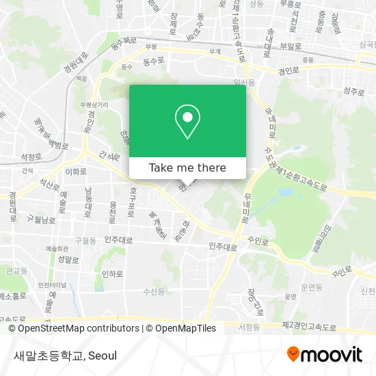새말초등학교 map