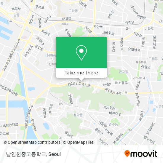 남인천중고등학교 map