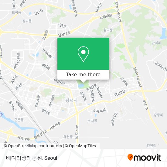 배다리생태공원 map