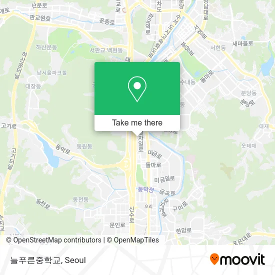 늘푸른중학교 map