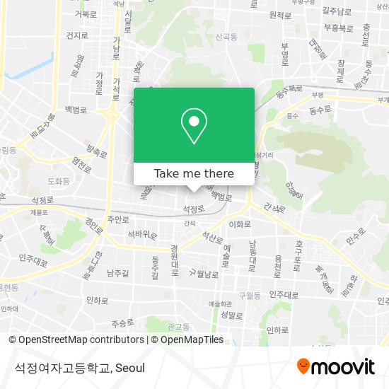 석정여자고등학교 map