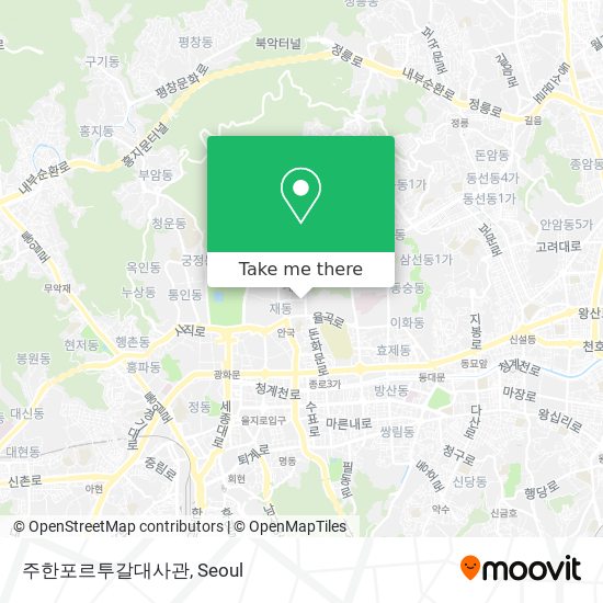 주한포르투갈대사관 map