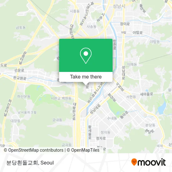 분당흰돌교회 map