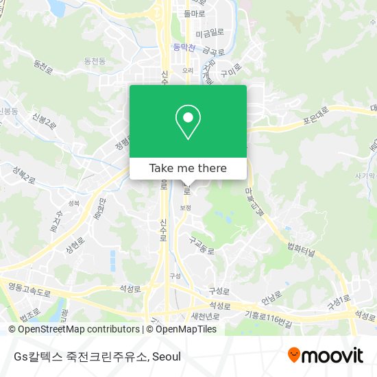 Gs칼텍스 죽전크린주유소 map