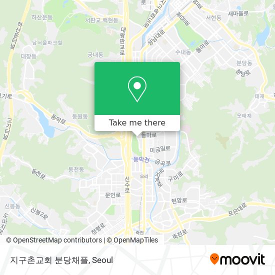 지구촌교회 분당채플 map