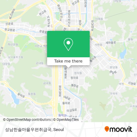 성남한솔마을우편취급국 map