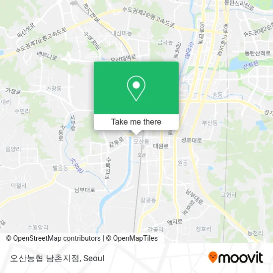 오산농협 남촌지점 map