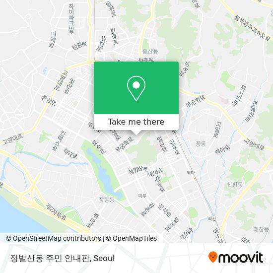 정발산동 주민 안내판 map