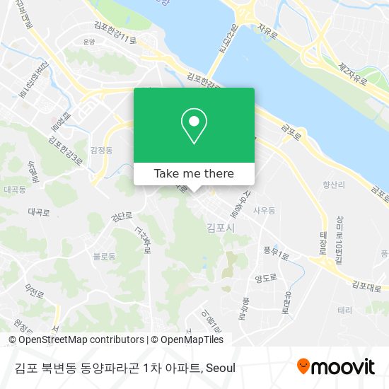 김포 북변동 동양파라곤 1차 아파트 map