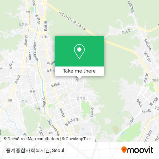 중계종합사회복지관 map