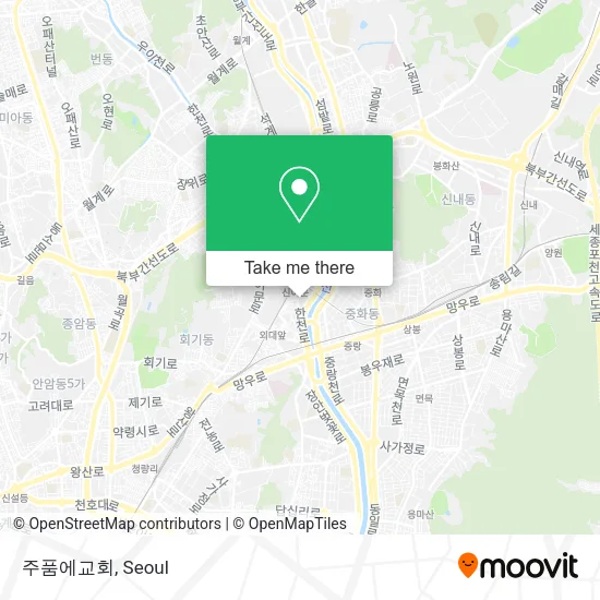 주품에교회 map