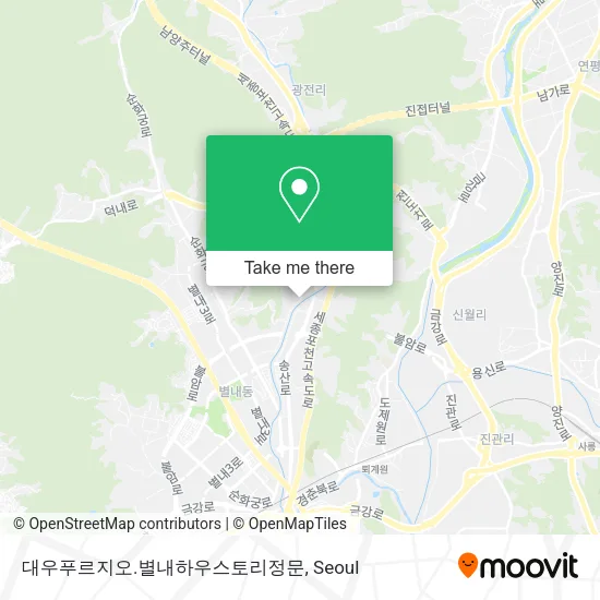 대우푸르지오.별내하우스토리정문 map