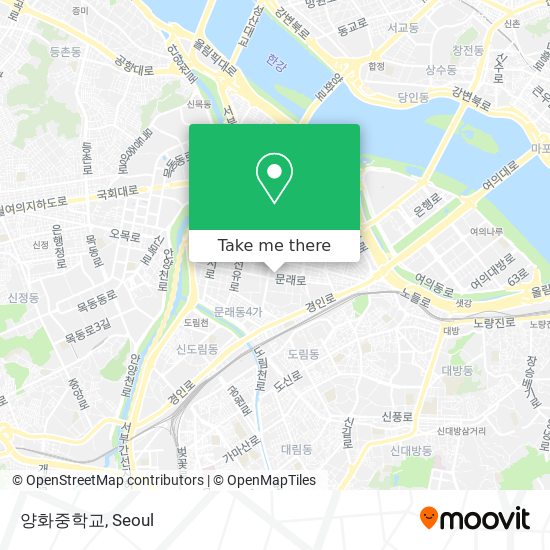 양화중학교 map