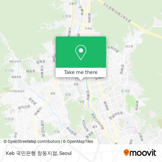 Keb 국민은행 창동지점 map