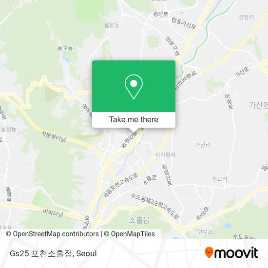 Gs25 포천소흘점 map