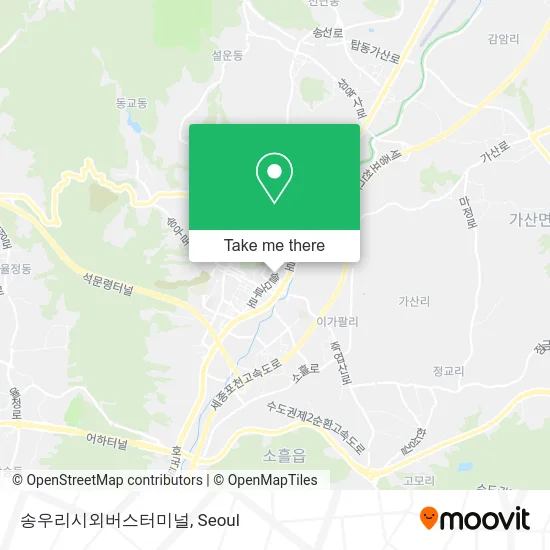 송우리시외버스터미널 map