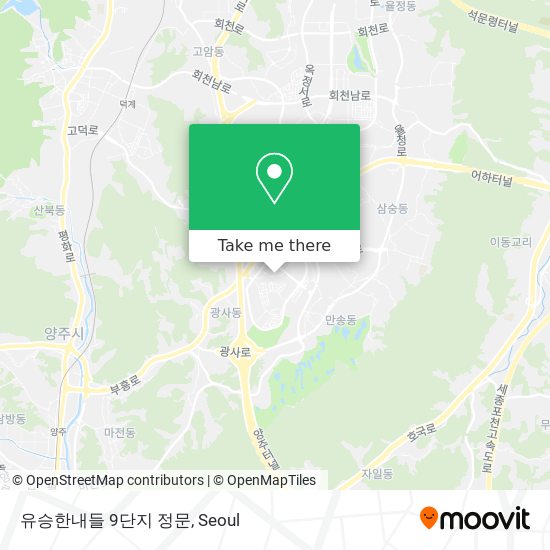 유승한내들 9단지 정문 map