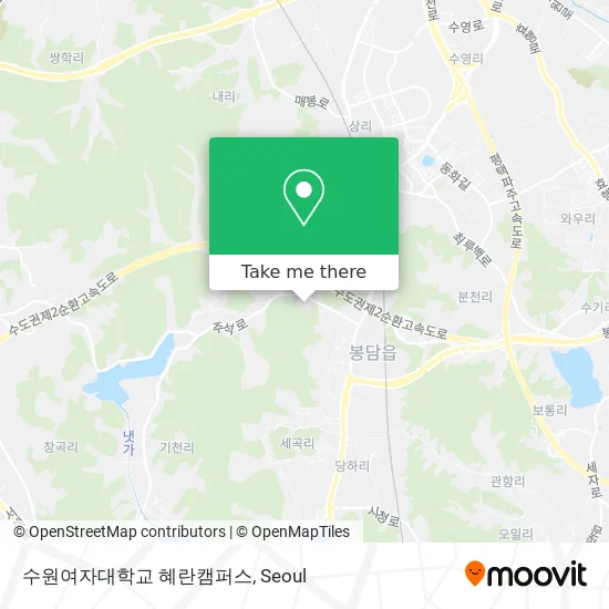 수원여자대학교 혜란캠퍼스 map