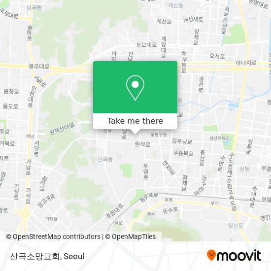 산곡소망교회 map
