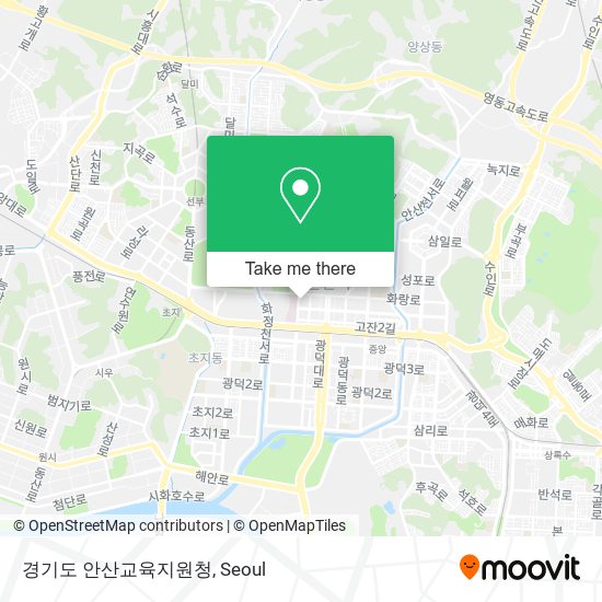 경기도 안산교육지원청 map