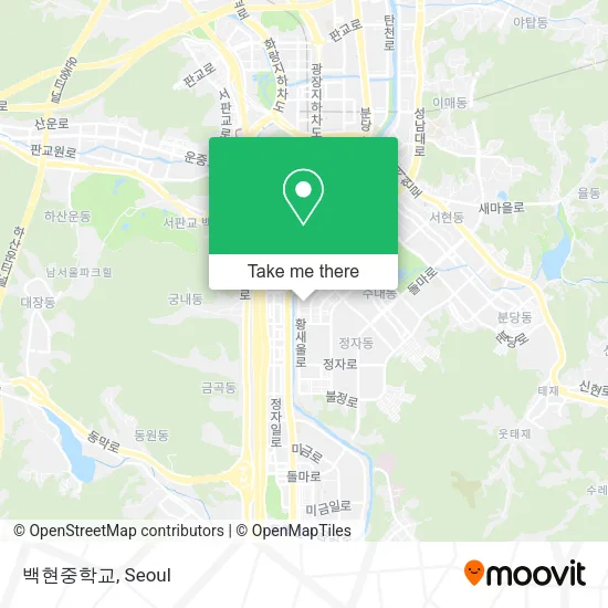 백현중학교 map