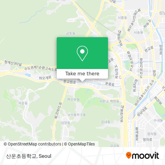 산운초등학교 map